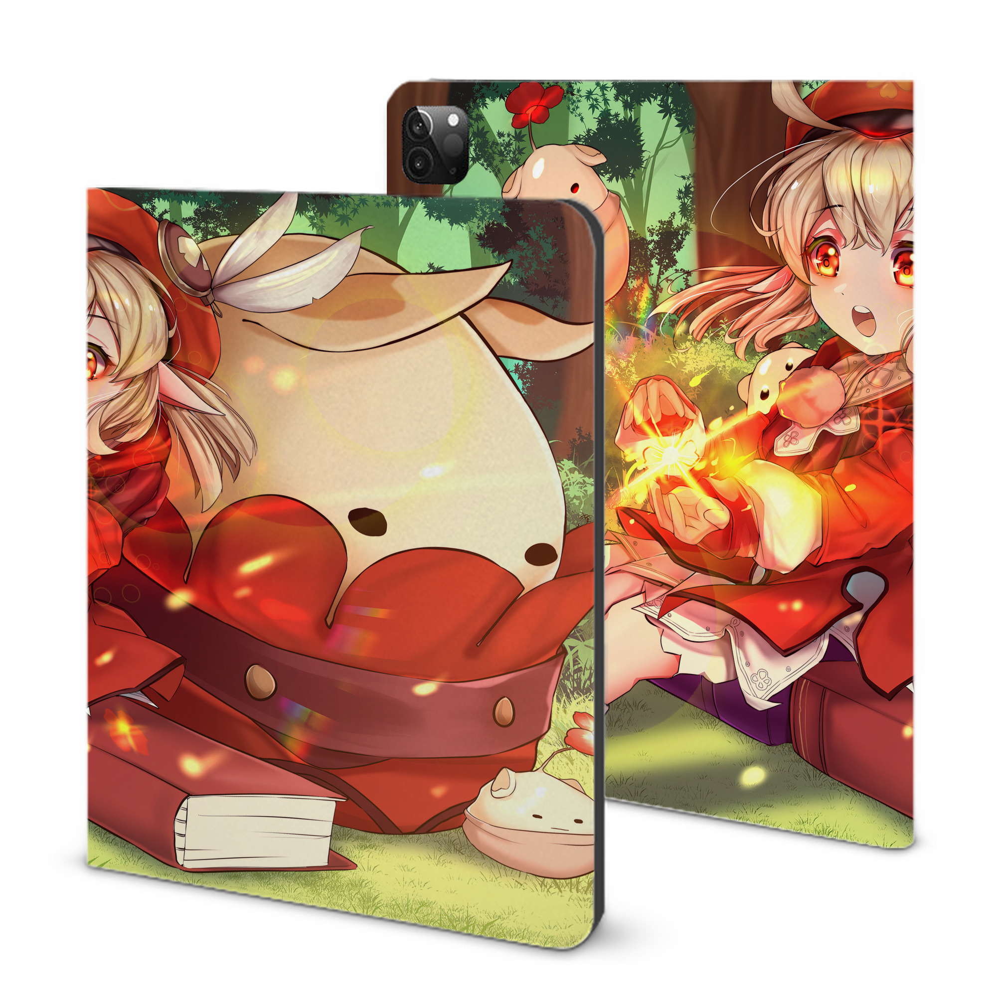 げんし神 genshin IPadケース ペンホルダー付き ブックスタイルデザイン